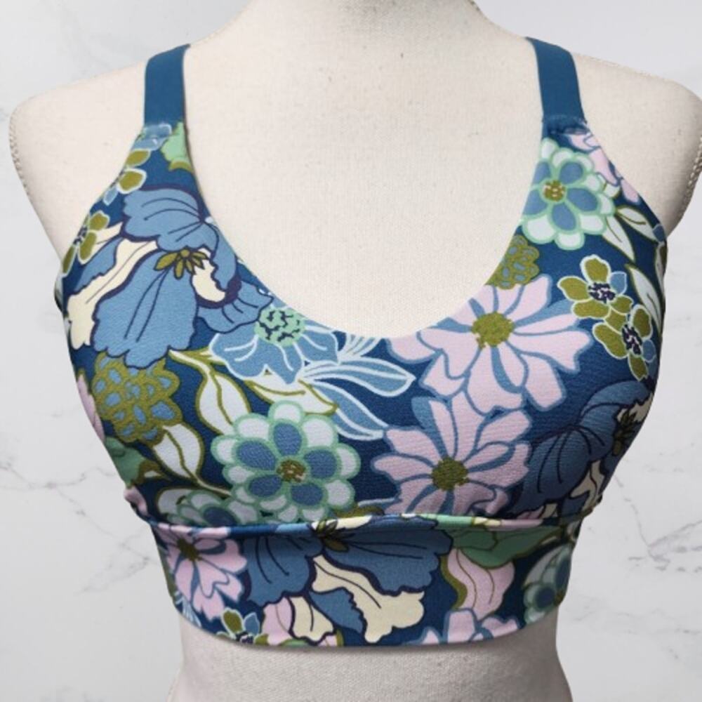 Aerie Real Me Ballet Back Floral Sports Bra Small